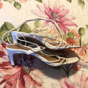 Torrid white lace up ankle heel 🤍🤍🤍